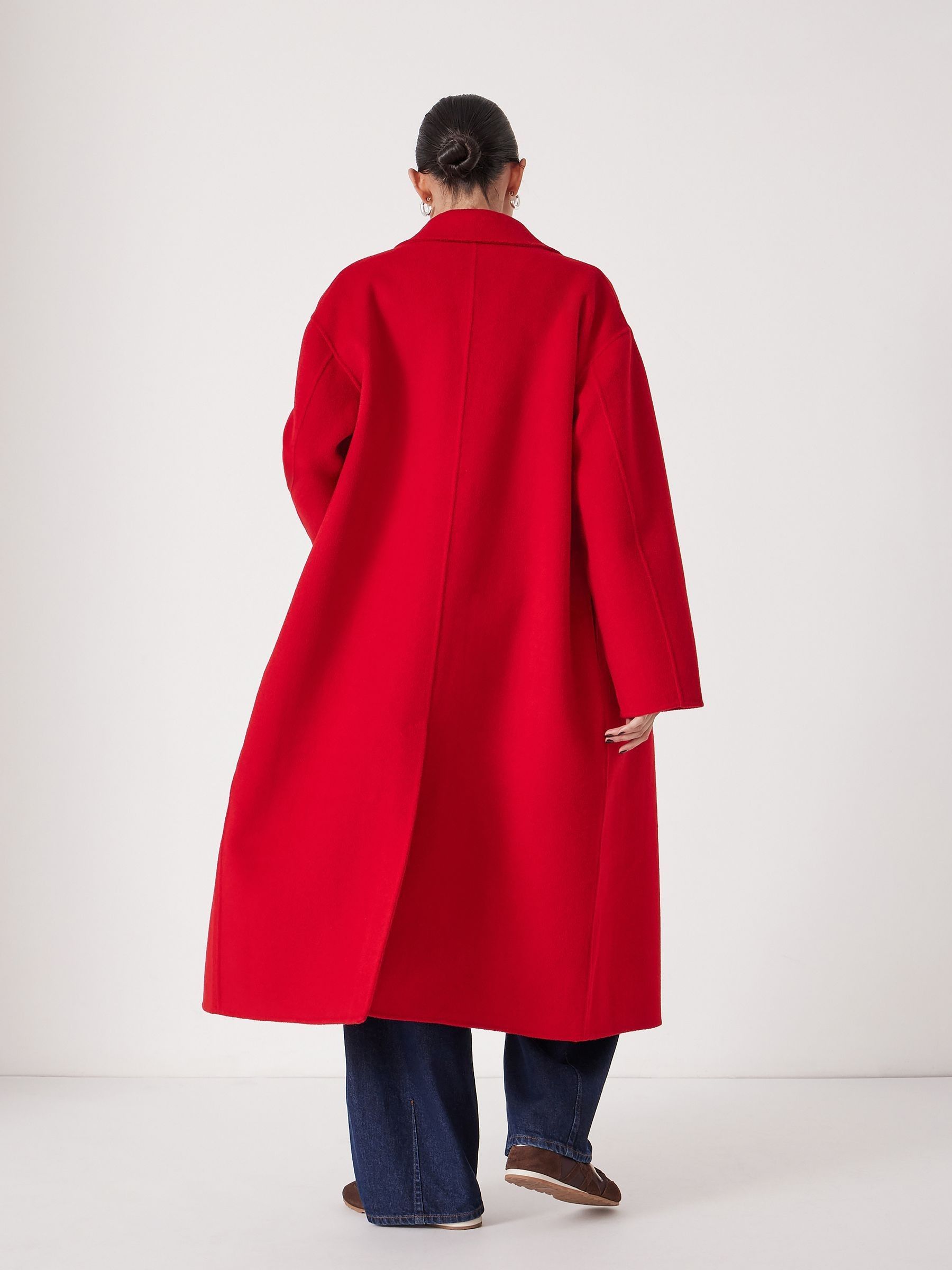Buy Hush Red Edie Pure Wool Double Faced Coat from Next USA