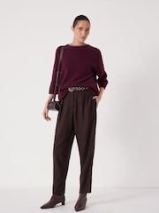 Hush Brown Tapered Leg Trousers - Image 1 of 4
