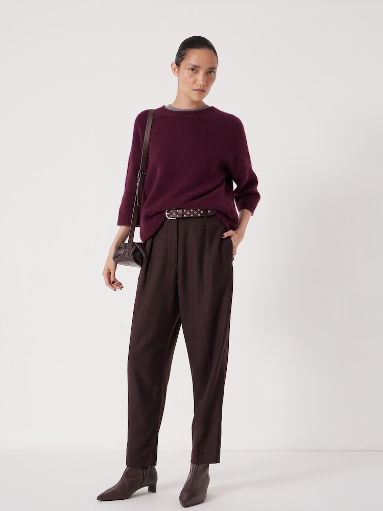 Hush Brown Tapered Leg Trousers - Image 1 of 4