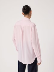Hush Pink Long Sleeve Ruffle Sheer Shirt - Image 2 of 4