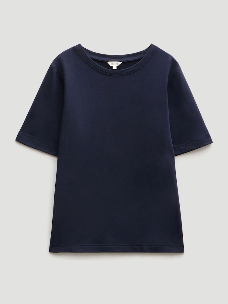Hush Blue Loopback Regular T-Shirt - Image 1 of 1 Hush Blue Loopback Regular T-Shirt - Image 1 of 1