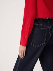 Hush Red Textured Slim Shirt - Image 3 of 4