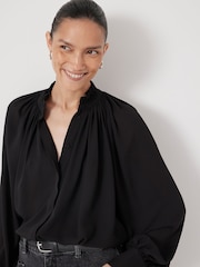 Hush Black Fleur Floaty Chiffon Blouse - Image 1 of 6