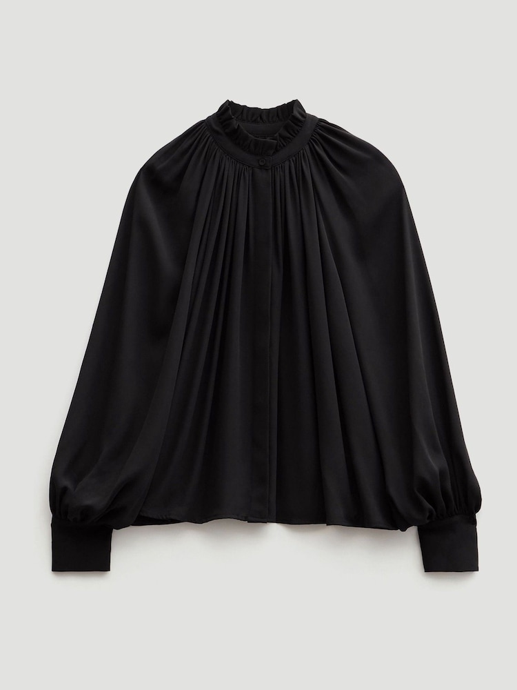Hush Black Fleur Floaty Chiffon Blouse - Image 6 of 6 Hush Black Fleur Floaty Chiffon Blouse - Image 6 of 6