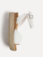 Linzi White Nirvana Espadrille Flatform Sandals - Image 5 of 5