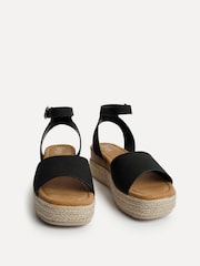 Linzi Black Nirvana Espadrille Flatform Sandals - Image 3 of 5