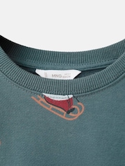 Mango Green Santa Christmas Jumper - Image 4 of 4