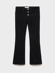 Mango Black Buttons Flare Jeans - Image 2 of 3
