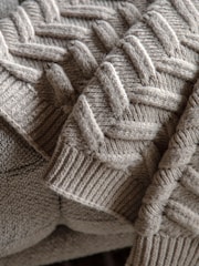Gallery Home Natural Hayes Woven Knit Throw - Image 4 of 6