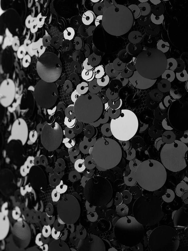 Mango Black Cape Sequin Poncho - Image 3 of 3