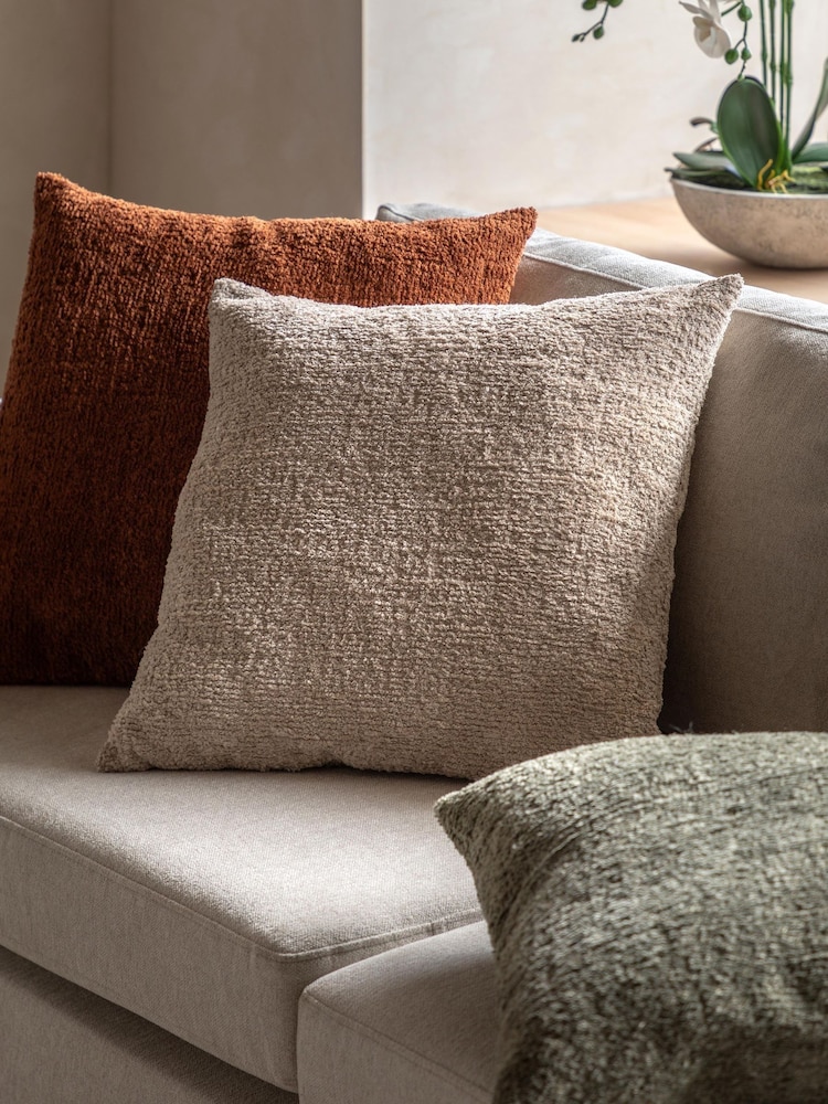 Gallery Home Taupe Kael Chenille Cushion - Image 1 of 8