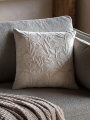 Gallery Home Taupe Eira Floral Cushion - Image 1 of 7