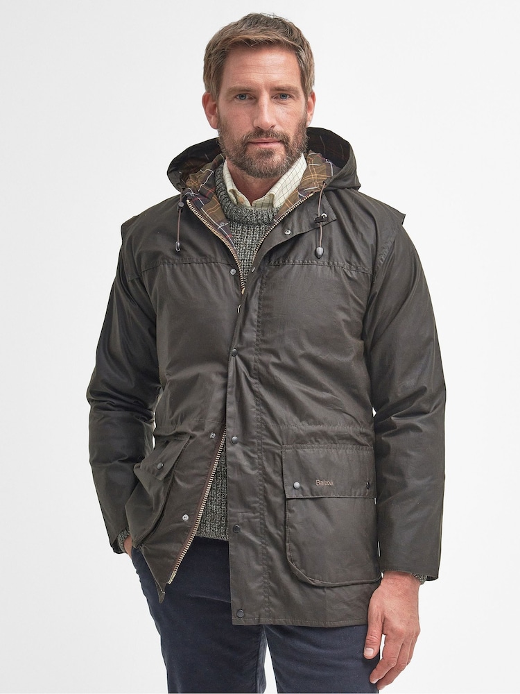 Barbour® Green Durham Wax Jacket - Image 1 of 10