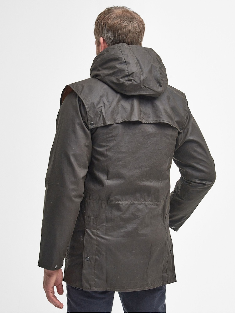 Barbour® Green Durham Wax Jacket - Image 2 of 10