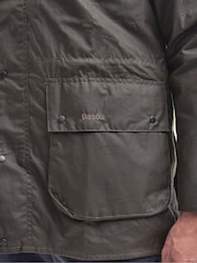 Barbour® Green Durham Wax Jacket - Image 7 of 10