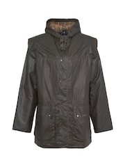 Barbour® Green Durham Wax Jacket - Image 8 of 10