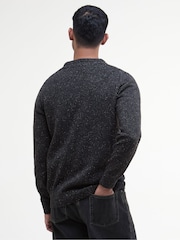 Barbour® Black Essential Tisbury Crew Neck Fog Jumper - Image 3 of 7