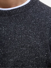 Barbour® Black Essential Tisbury Crew Neck Fog Jumper - Image 5 of 7