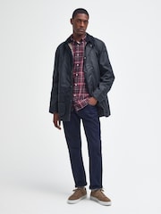 Barbour® Blue Bristol Wax Coat - Image 2 of 9