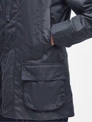 Barbour® Blue Bristol Wax Coat - Image 5 of 9
