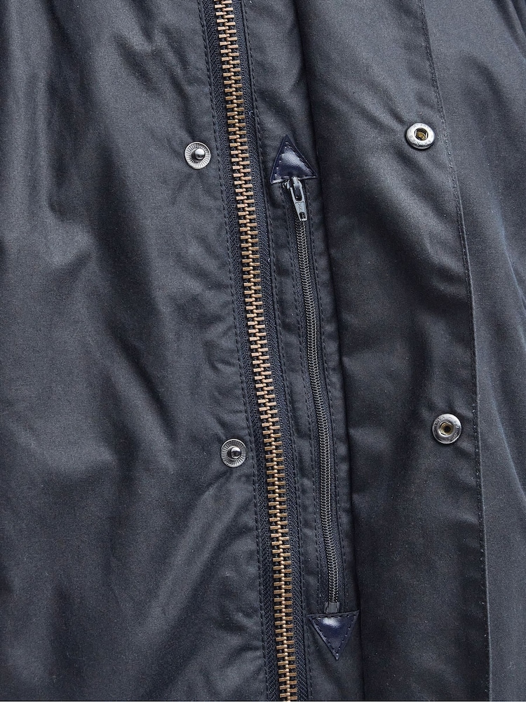 Barbour® Blue Bristol Wax Coat - Image 9 of 9