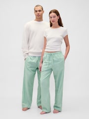 Gap Green Stripe Adult Flannel Pyjama Trousers - Image 1 of 6