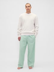 Gap Green Stripe Adult Flannel Pyjama Trousers - Image 4 of 6