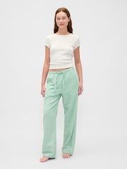 Gap Green Stripe Adult Flannel Pyjama Trousers - Image 6 of 6