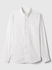 Gap White Stretch Poplin Shirt in Standard Fit - Image 4 of 4