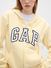 Gelb - Gap Relaxed Gap Logo Zip-up Hoodie - Bild 4 von 5