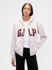 Lila - Gap Relaxed Gap Logo Zip-up Hoodie - Bild 1 von 5
