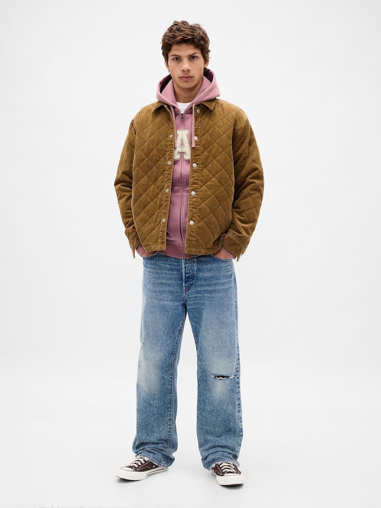 Gap Pink VintageSoft Arch Logo Full-Zip Hoodie - Image 4 of 4 Gap Pink VintageSoft Arch Logo Full-Zip Hoodie - Image 4 of 4