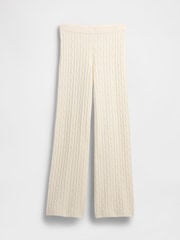 Gap Cream CashSoft Cable Knit Joggers - Image 1 of 2