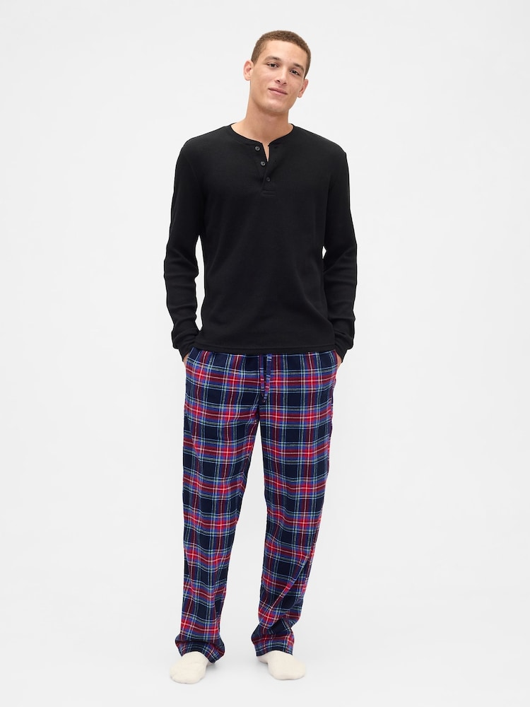 Mornarsko modra karirasta - Rjav Božič pižama Gap - Slika 1 iz 4