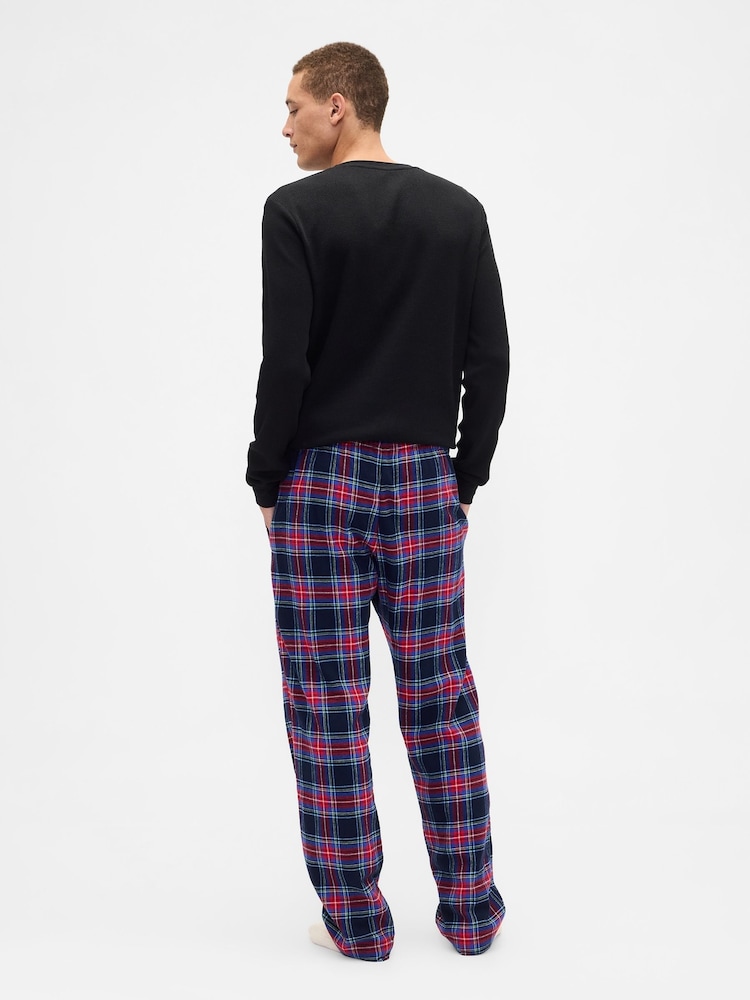 Mornarsko modra karirasta - Rjav Božič pižama Gap - Slika 2 iz 4