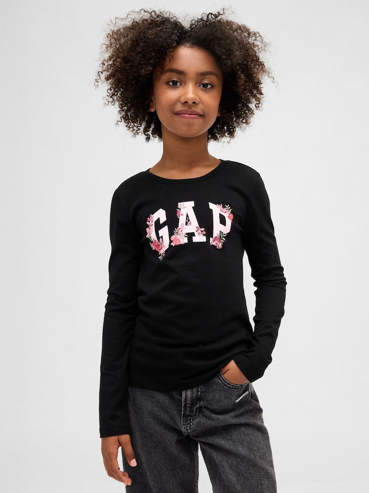 Gap Black Logo T-Shirt (4-13yrs) - Image 1 of 2 Gap Black Logo T-Shirt (4-13yrs) - Image 1 of 2