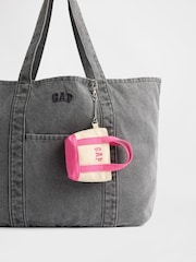 Gap Pink Logo Tote Keychain Charm - Image 3 of 3