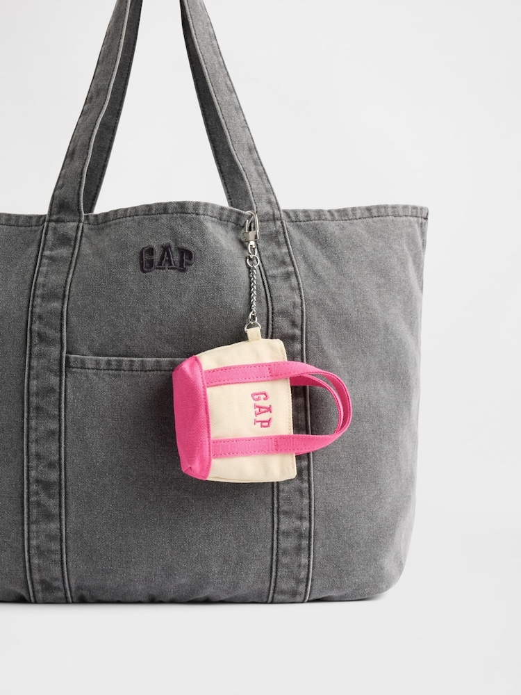 Gap Pink Logo Tote Keychain Charm - Image 3 of 3