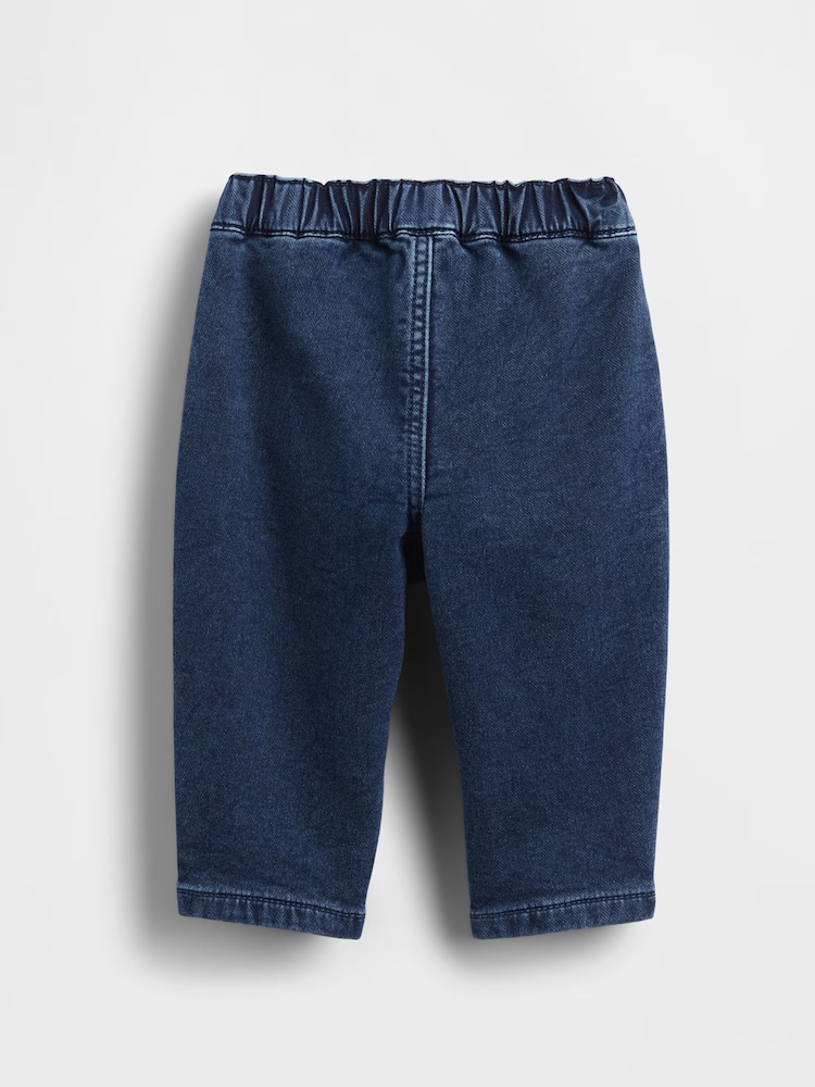 Gap Blue Knit Pull On Bow Barrel Jeans (0-24mths) - Image 2 of 3 Gap Blue Knit Pull On Bow Barrel Jeans (0-24mths) - Image 2 of 3