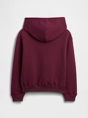 Gap Burgundy Red Relaxed Logo Hoodie (4-13yrs) (4-13yrs) - Image 2 of 3