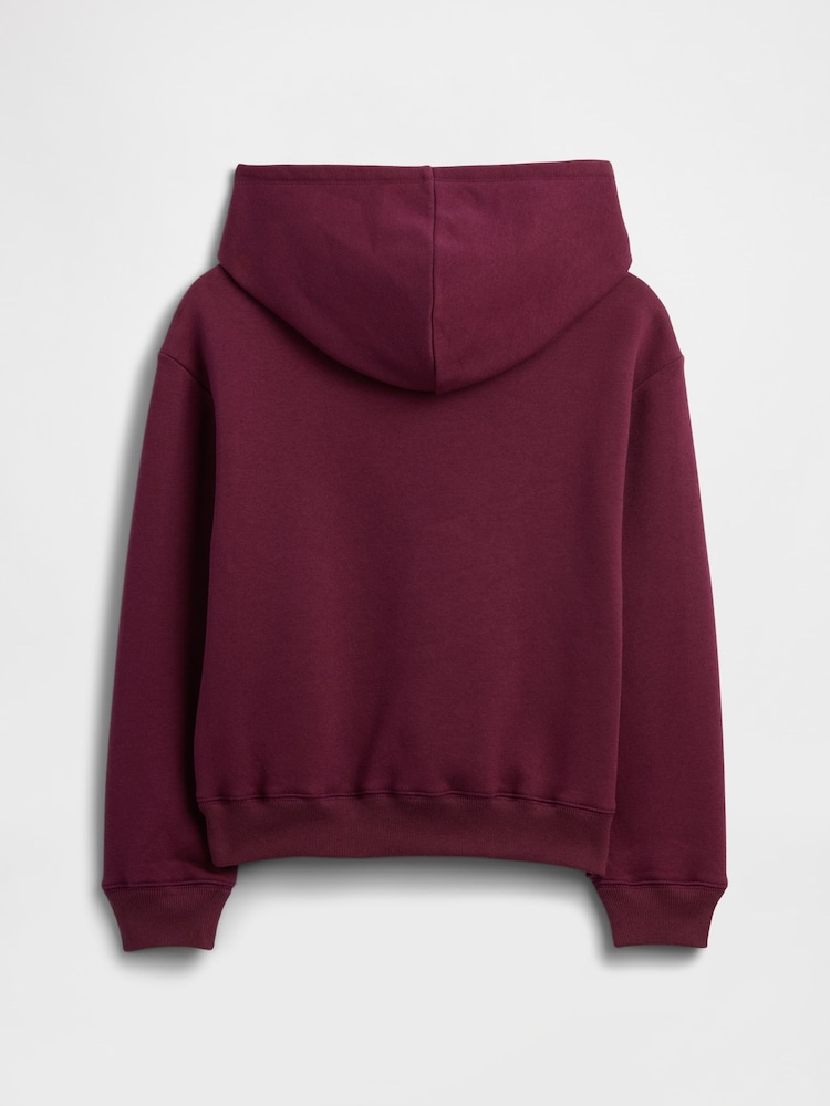 Gap Burgundy Red Relaxed Logo Hoodie (4-13yrs) (4-13yrs) - Image 2 of 3