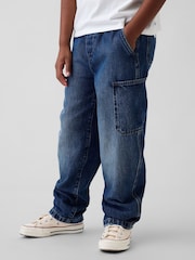 Gap Brushed Easy Carpenter Jeans (4-13yrs) - Imaginea 1 din 5