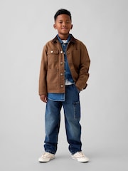 Gap Brushed Easy Carpenter Jeans (4-13yrs) - Imaginea 3 din 5