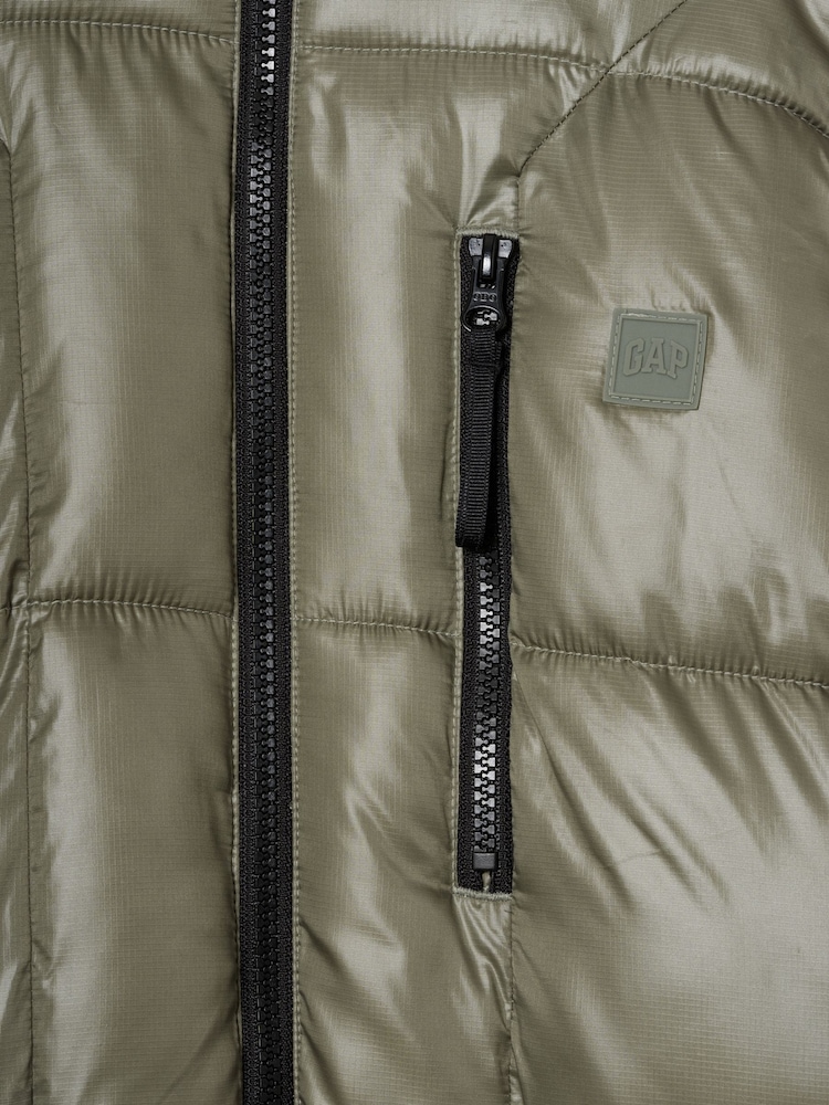 Gap Green Heavyweight Puffer Jacket - Image 4 of 4