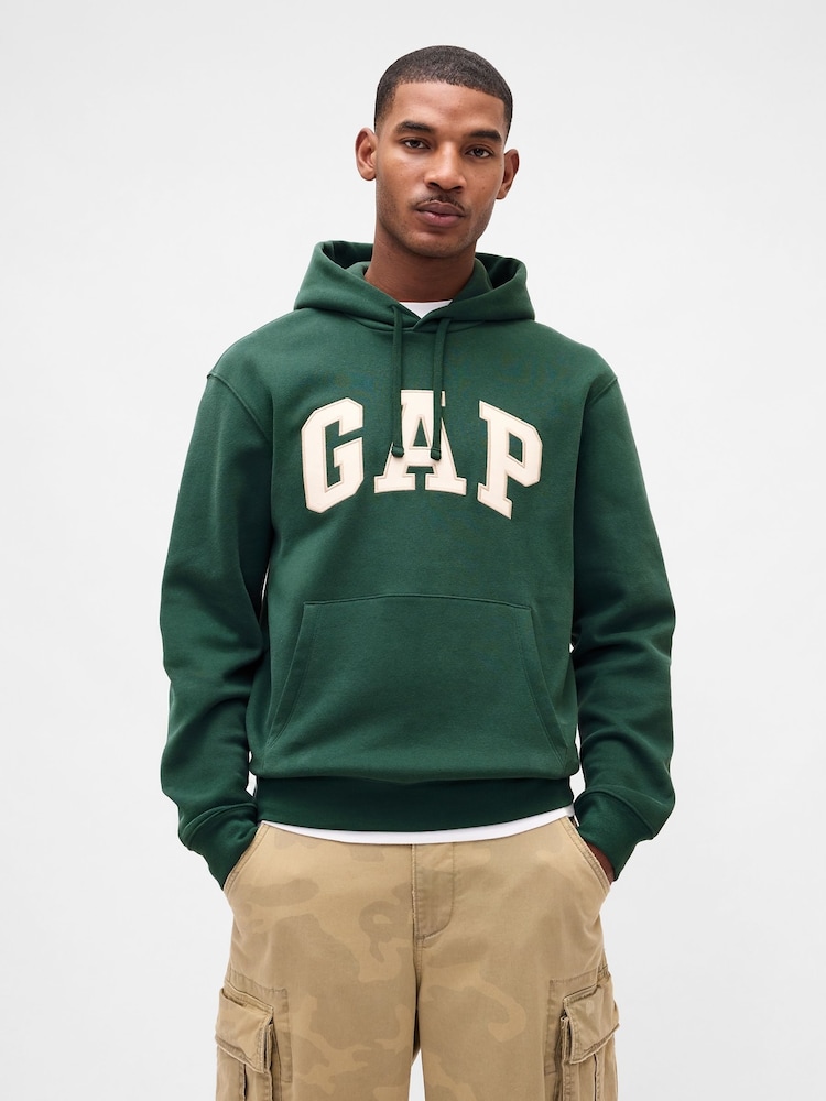 Verde - Sudadera con capucha con logo en arco VintageSoft de Gap - Imagen 1 de 4