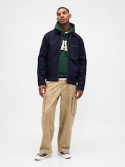Verde - Sudadera con capucha con logo en arco VintageSoft de Gap - Imagen 3 de 4