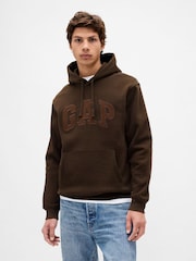 Marrón - Sudadera con capucha con logo en arco VintageSoft de Gap - Imagen 1 de 4