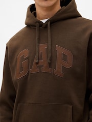 Marrón - Sudadera con capucha con logo en arco VintageSoft de Gap - Imagen 4 de 4