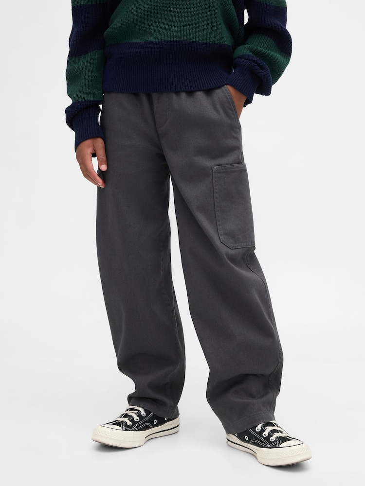 Gap Black Brushed Cargo Baggy Trousers (4-13yrs) - Image 1 of 5 Gap Black Brushed Cargo Baggy Trousers (4-13yrs) - Image 1 of 5