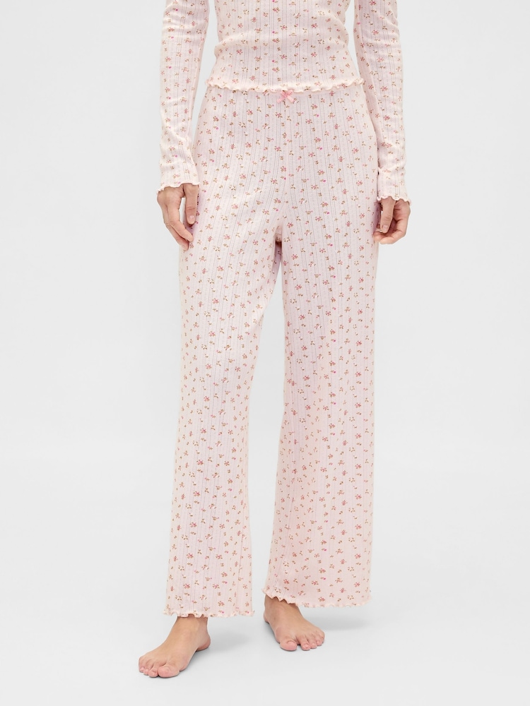 Gap Pink Pointelle Pyjama Bottoms - Image 1 of 5 Gap Pink Pointelle Pyjama Bottoms - Image 1 of 5